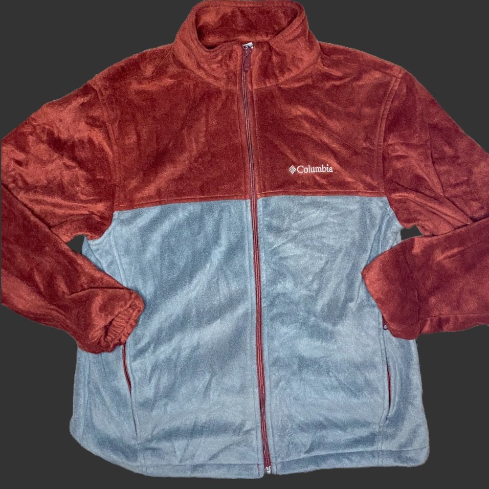 Mens Columbia Sportswear Zip Up Fleece Sweater, Large